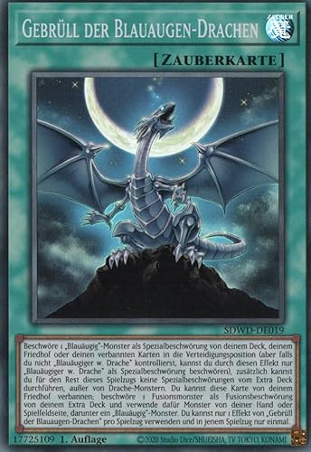 SDWD-DE019 - Gebrüll Der Blauaugen Drachen - SuperRare - 1.Auflage - Deutsch - Structure Deck: Blue-Eyes White Destiny - mit MZTCG Versandschutz - Yugioh von MZTCG