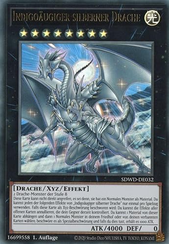 SDWD-DE032 - Indigoäugiger Silberner Drache - UltraRare - 1.Auflage - Deutsch - Structure Deck: Blue-Eyes White Destiny - mit MZTCG Versandschutz - Yugioh von MZTCG