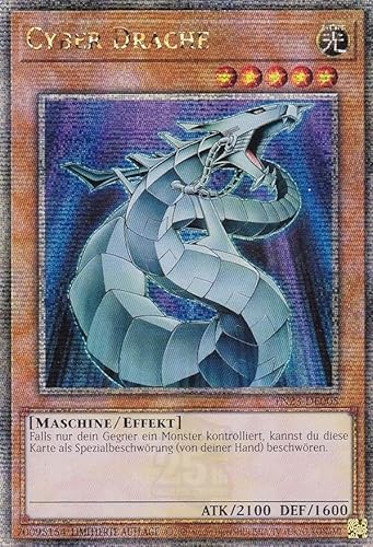 TN23-DE005 - Cyber Drache - Quarter Century Secret Rare - Deutsch - Limitierte Auflage - 25th Anniversary Tin: Dueling Heroes Einzelkarten - mit MZTCG Versandschutz - Yugioh von MZTCG