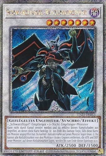 TN23-DE015 - Schwarzflügel-Rüstungsmeister - Quarter Century Secret Rare - Deutsch - Limitierte Auflage - 25th Anniversary Tin: Dueling Heroes Einzelkarten - mit MZTCG Versandschutz - Yugioh von MZTCG