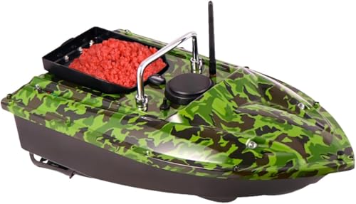 MZZBHQU Futterboot Angeln, Ferngesteuertes Köderboot Bait Boat, RC Fischköder Boot Angelköder Boot für Nachtangeln und Seen 1.5kg Kapazität Stabil Windresistent von MZZBHQU