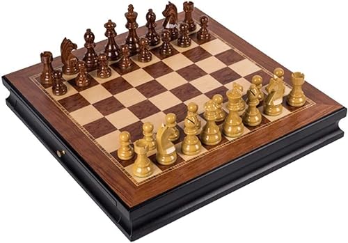 MaGILL Schachspiel, Schachspiel mit Zwei Schubladen, kreatives Schachspiel aus Holz, leicht und einfach zu tragen, Geschenke für Schachliebhaber u von MaGILL