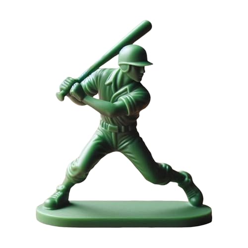 MaNMaNing Interessanter grüner Baseball-Soldat-Charakter, klassisches Spielzeugset, Baseball-Spieler-Statue, neuartige Mini-Soldat-Statue, geeignet für die Dekoration des Schreibtischs (A, One Size) von MaNMaNing