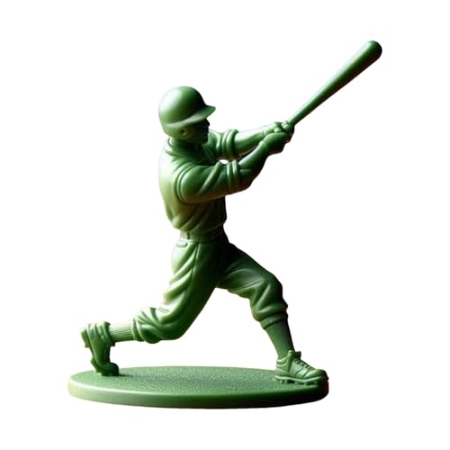 MaNMaNing Interessanter grüner Baseball-Soldat-Charakter, klassisches Spielzeugset, Baseball-Spieler-Statue, neuartige Mini-Soldat-Statue, geeignet für die Dekoration des Schreibtischs (B, One Size) von MaNMaNing