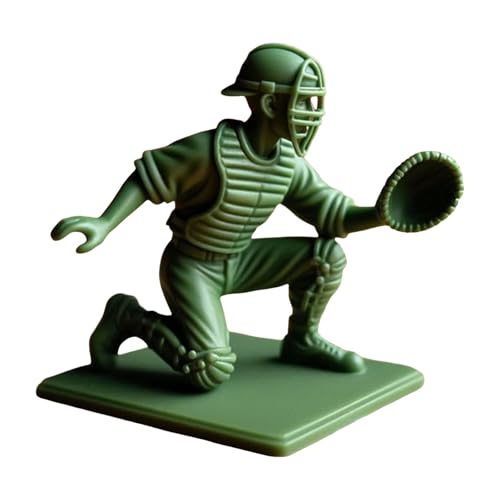 MaNMaNing Interessanter grüner Baseball-Soldat-Charakter, klassisches Spielzeugset, Baseball-Spieler-Statue, neuartige Mini-Soldat-Statue, geeignet für die Dekoration des Schreibtischs (E, One Size) von MaNMaNing