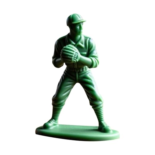 MaNMaNing Interessanter grüner Baseball-Soldat-Charakter, klassisches Spielzeugset, Baseball-Spieler-Statue, neuartige Mini-Soldat-Statue, geeignet für die Dekoration des Schreibtischs (I, One Size) von MaNMaNing