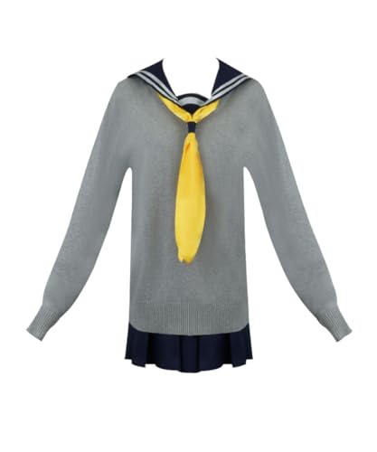 MaYng Anime Anko Koshi Cosplay Kostüm Damen Halloween Schuluniform Anzug Grau Komplettes Set Outfits (Maßanfertigung) von MaYng