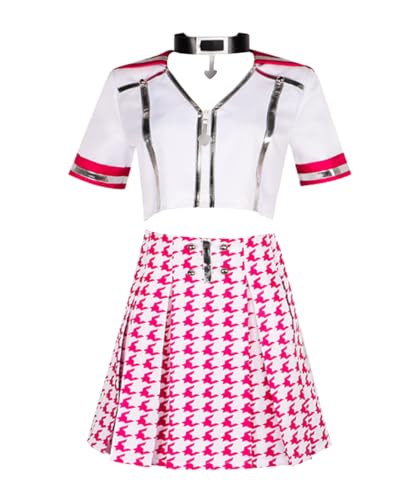 MaYng Anime Kujikawa Rise Cosplay Kostüm Damen Halloween Schuluniform Anzug Komplettes Set Outfits (Medium) von MaYng