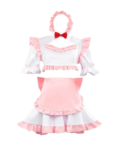 MaYng Anime Maria Mikhailovna Kujou Cosplay Kostüm Damen Halloween Uniform Anzug Dienstmädchen Kostüm Outfits (Rosa, L) von MaYng