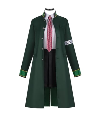 MaYng Anime Tsuono Yuke Cosplay Kostüm Damen Halloween Uniform Anzug Komplettes Set Grün Outfits (XS) von MaYng