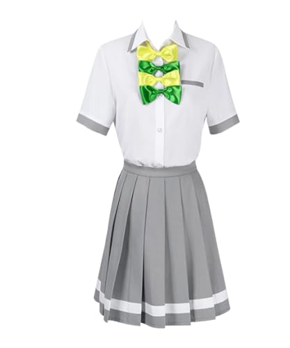 MaYng Anime Yanami anna Cosplay Yakishio Remon Kostüm Komari Chika Damen Halloween-Uniform, Anzug, Outfits (Grün, Größe XS) von MaYng