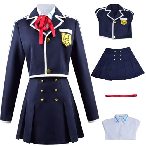 MaYng Anime Yuuki Asuna Cosplay Kirigaya Suguha Kostüm Damen Halloween Schuluniform Anzug Komplettes Set Outfits (Medium) von MaYng