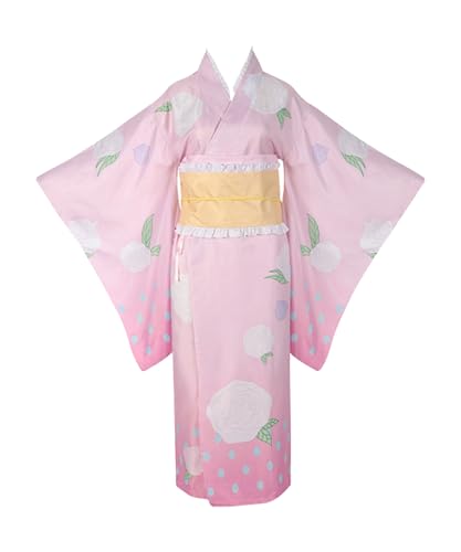 MaYng Damen Anime OSHI NO KO Cosplay Hoshino Ai Kostüm Rosa Kimono Halloween Cosplay Party (Damen-XXL) von MaYng