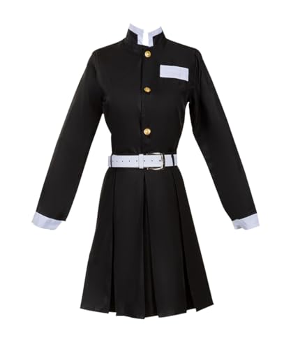 MaYng Damen Anime Tsuyuri Kanao Cosplay Kostüm Halloween Uniform Kleid Cosplay Party Matrosen Anzug (Schwarz, Damen-XL) von MaYng