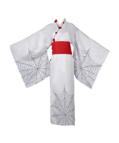 MaYng Hot Anime Rui Cosplay Kamado Tanjirou Kostüm Damen Halloween Uniform Anzug Kimono (Weiß, X-Small) von MaYng