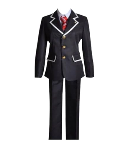 MaYng Hot Anime Togashi Yuuta Cosplay-Kostüm, Uni, Halloween, Uniform, Anzug, komplettes Set, schwarze Outfits (Damen, groß) von MaYng