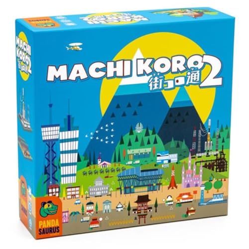 Pandasaurus Games Machi Koro Pandasaurus 2 - Eigenständiges Brettspiel - Schnelles Würfelspiel für Erwachsene und Kinder - Ab 10 Jahren - Für 2 bis 5 Spieler - Englisch von Machi Koro