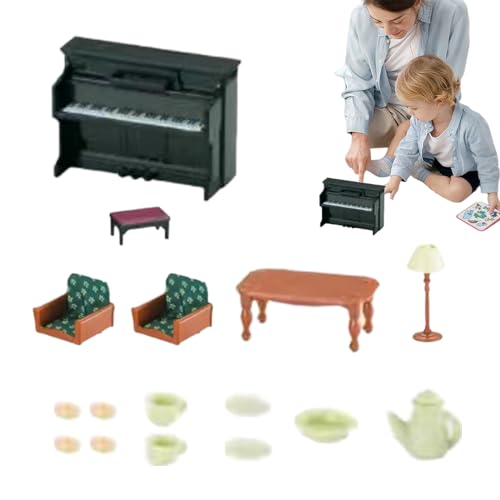 Maciun Puppenmöbel Set, Puppenhaus Möbel Set | Puppenhaus Dekorationen Miniaturmöbel - Miniaturatur Puppenhaus Zubehör für Puppenhaus Spielzeug von Maciun