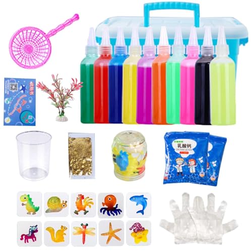 Magisches Wasser-Set, kreatives 3D-Wasser-Set, magische 3D-Gele, magisches Wasser, Wasser, Tierperlen, magisches Gels, Meereskreatur, buntes Spielzeug – Spielzeug für Kinder von Maciun