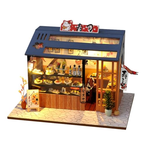 Miniatur-Set, Haus-Set mit Möbeln, Puppenhausherstellung, handgefertigtes Holzspielzeug für Erwachsene Geschenk von Maciun