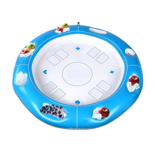 Schwimmender Tisch für Pool | Aufblasbare Getränkehalter – Outdoor-Schwimmbad-Spieltisch mit Lebensmittel-Getränkehalter für 4–6 Spieler, Urlaub, Hinterhof, Kreuzfahrt, Camping Schwimmender Tisch für Pool | Aufblasbare Getränkehalter – Outdoor-Schwimmbad-Spieltisch mit Lebensmittel-Getränkehalter für 4–6 Spieler, Urlaub, Hinterhof, Kreuzfahrt, Camping von Maciun