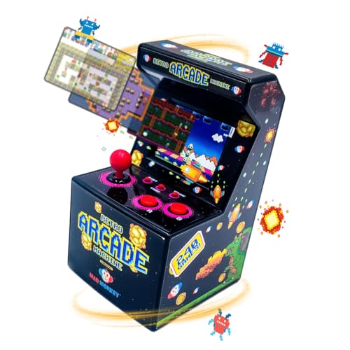 Mad Monkey Machine Retro Arcade Spielekonsole, Schwarz von Mad Monkey