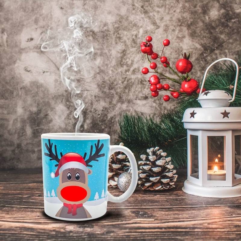 Mad Monkey - Tasse "Reindeer Mug" - Rentier Tasse mit Farbwechsel von Mad Monkey