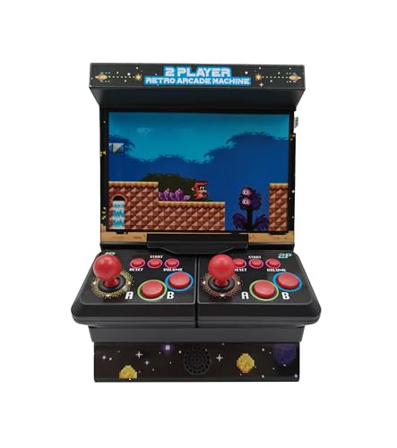 Mini Arcade Machine mit 300 Retro-Spielen – Wireless 2 Spieler Arcade Automat Mini – Handheld Retro Spielekonsole mit TV-Anschluss & 4,3” Farbdisplay – tragbare Mini Spielautomat Konsole Mini Arcade Machine mit 300 Retro-Spielen – Wireless 2 Spieler Arcade Automat Mini – Handheld Retro Spielekonsole mit TV-Anschluss & 4,3” Farbdisplay – tragbare Mini Spielautomat Konsole von Mad Monkey