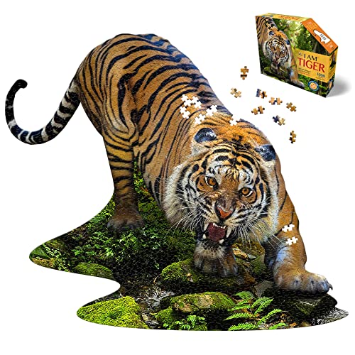 Madd Capp 887004 Shapepuzzle, Konturpuzzle Tiger 1000 Teile, für Erwachsene und Kinder ab 12 Jahren, Mehrfarbig/Meereswellen (Ocean Tides) von Madd Capp