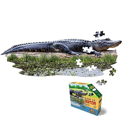 Madd Capp Games I AM LiL Gator Puzzle in Tierform, 100 Teile Madd Capp Games I AM LiL Gator Puzzle in Tierform, 100 Teile von Madd Capp
