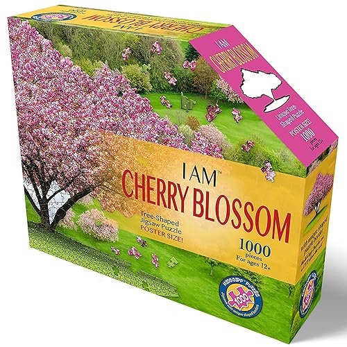 Madd Capp: I Am Cherry Blossom – 1000-teiliges Puzzle in Baumform, 25 x 38 cm, fertige Größe, inklusive pädagogischem Wissensbroschüre, Natur-Puzzle von Madd Capp