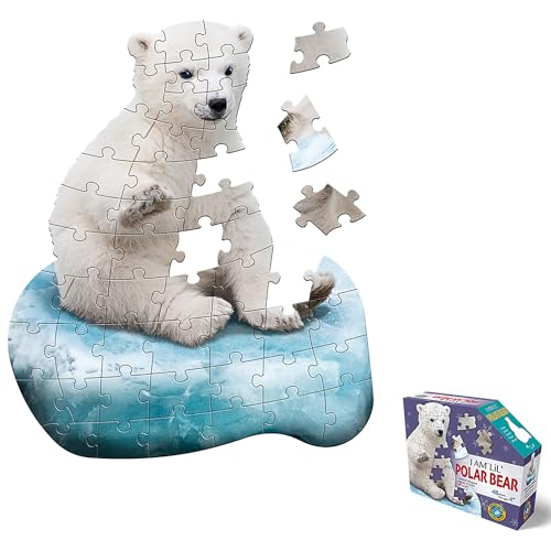 Madd Capp: I Am Lil' Eisbär – 48-teiliges Puzzle – Kinderpuzzle in Tierform, 50,8 x 61 cm, Posterreferenz, pädagogisches Spaßfaktenheft Madd Capp: I Am Lil' Eisbär – 48-teiliges Puzzle – Kinderpuzzle in Tierform, 50,8 x 61 cm, Posterreferenz, pädagogisches Spaßfaktenheft von Madd Capp