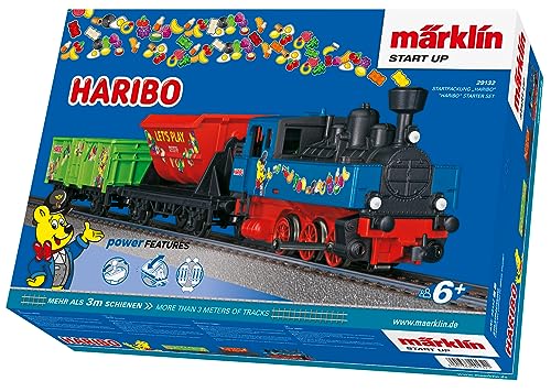 Märklin 29132 Start up - Haribo Startpackung - Modellbahnset, Detailgetreu, Lokomotive mit Wagons - Kinderfreundlich, Spielset - Haribo-Thema - 6+ Jahre - Spur H0 von Märklin start up