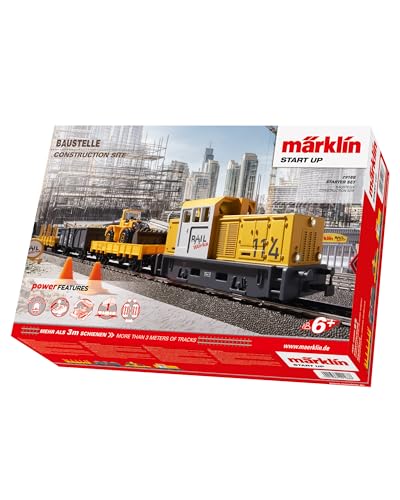 Märklin 29188 Modellbahn Modelleisenbahn Start Up Startpackung Baustelle, Spur H0 Startset. Lokomotive, Wagen, Schienen und Steuergerät im Starterset enthalten von Märklin start up