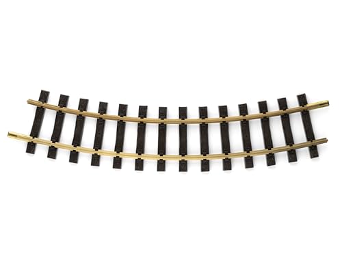 LGB – gebogenes Gleis Radius 2-780 mm - 30°– L15000, gebogenes langes Gleiselement, Gleiserweiterung für Gartenbahn, Gleismaterial, Zubehör, Spur G, Maßstab 1:22,5 von Märklin