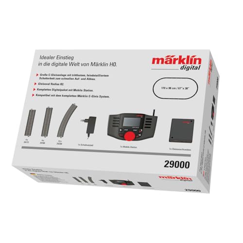 Märklin 29000 - Digital-Startpackung, Spur H0, Startset mit C-Gleis Schienen und Mobile Station von Märklin