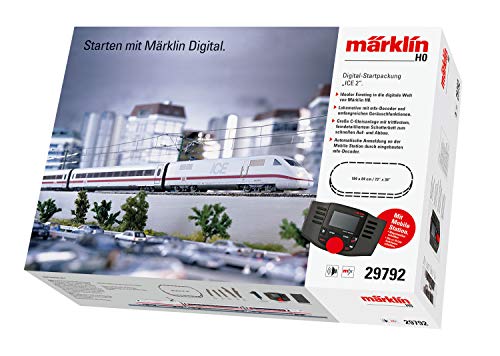 Märklin 29792 ‐ Digital-Startpackung ICE 2, Spur H0 Modelleisenbahn, viele Soundfunktionen, mit Mobile Station und C-Gleis Schienen, Divers von Märklin