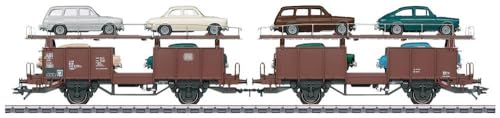 Märklin 46139 H0 Paar Autotransportwagen Laaes der DB Modellauto-Beladung VW Typ 3 1500 und 1600 von Märklin