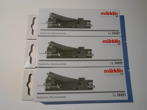 Märklin 3er Set Elektrischer Weichenantrieb (C-Gleis) - Modellbahn-Zubehör - Zubehör - Weichenantrieb - Bahnhof - Erwachsene - Erwachsene Modellbahn-Enthusiasten - Unisex von Märklin