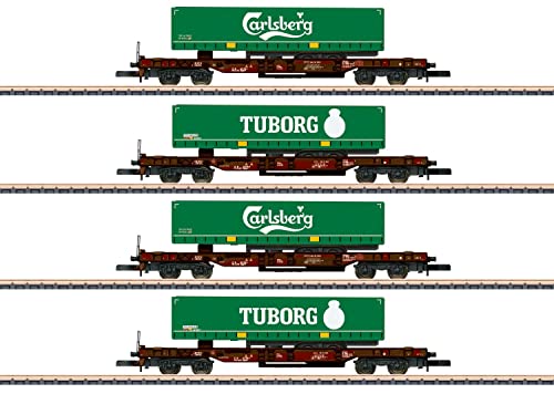 Märklin 82290 Z 4er-Set Taschenwagen der AAE Cargo von Märklin