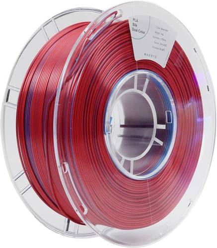 Maertz PMMA-1021-001 PMMA-1021-001 Filament PLA-Seide Seidig glänzend 1.75mm 1000g Blau, Rot 1St. von Maertz