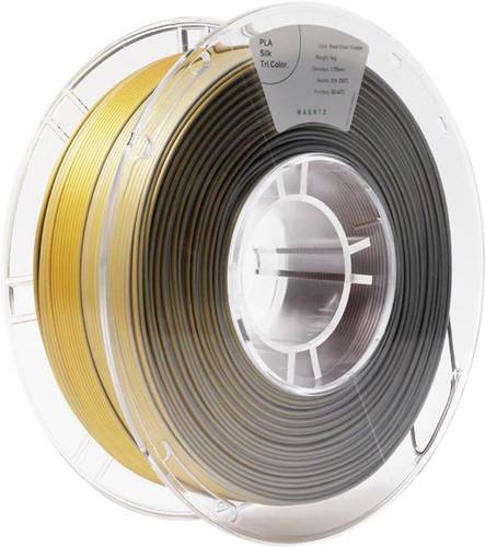 Maertz PMMA-1022-004 PMMA-1022-004 Filament PLA-Seide Seidig glänzend 1.75mm 1000g Gold, Silber, Ku von Maertz