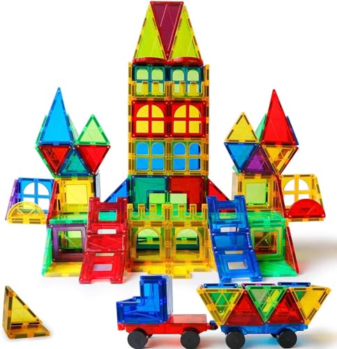 Magblock 120 Stück Magnetische Bausteine, Magnet Spielzeug Magnetspiele Kinderspielzeug Kinder für 3-8 Jungen und Mädchen von Magblock