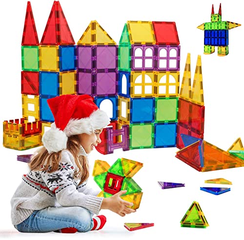 Magblock Magnetische Bausteine Magneten Spielzeug Magnetspielzeug Magnetspiele Kinderspielzeug Für Kinder Geschenk Junge MäDchen 3 4 5 6 7 8 Jahre Alt 70 Teile von Magblock