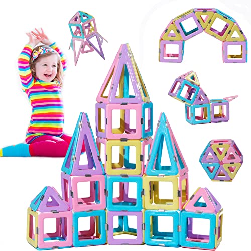 Magblock Magnetische Bausteine - Magnet Konstruktion Bauen Blöcke Kinder Geschenk Spielzeug für Jungen und Mädchen 3 4 5 6 7 8 Jahre alt (80 Teiles) von Magblock