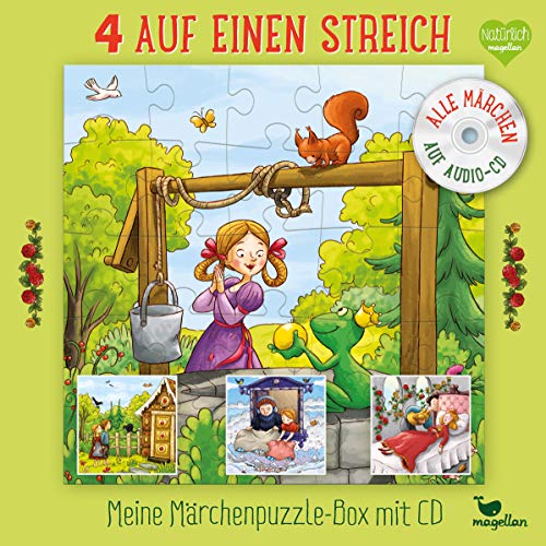 4 auf einen Streich - Meine Märchenpuzzle-Box mit CD von Magellan