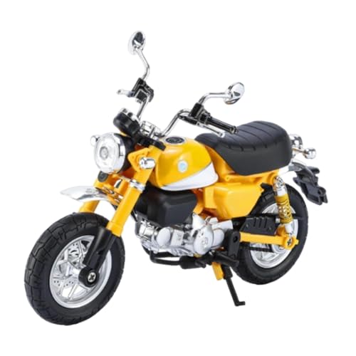 MagiDeal 1/12 Motorrad Modell Miniatur Statue Tabletop Mittelpunkt Szenario Decor Motorrad Figurine Legierung für Wohnzimmer Desktop, Gelb von MagiDeal