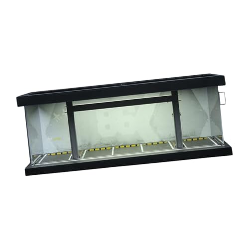 MagiDeal 1/64 Parkplatz Vitrine Parkhaus Modell Schutz Layout Staubdichte LED Beleuchtung 1:64 Fahrzeug Modell Vitrine, B von MagiDeal