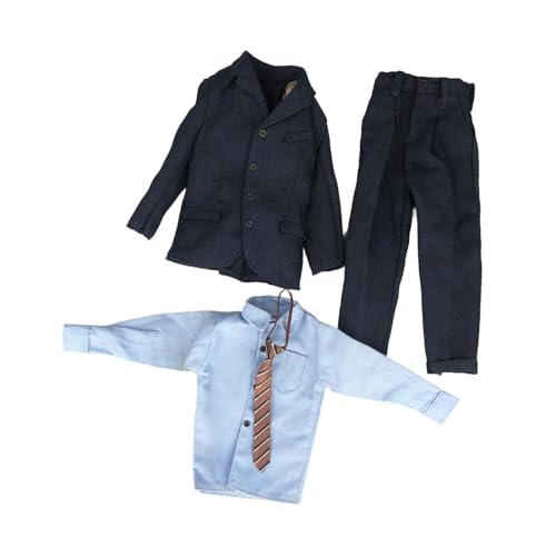 MagiDeal 1: 6 Büro dunkelblaue Anzüge formelle Outfits Kostümzubehör Dress -up handgefertigte Kleidung Kleidung für 12 -Zoll -BJD DUBS DIY, Kaffeetation von MagiDeal