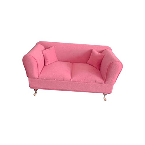 MagiDeal 1:6 Sofa Miniatur Möbel, Schmuckaufbewahrung Koffer, Wohnzimmer Ornamente, Schmuckkästchen-Organizer für 12-Zoll-Puppenzubehör, Sofa für zwei Personen von MagiDeal